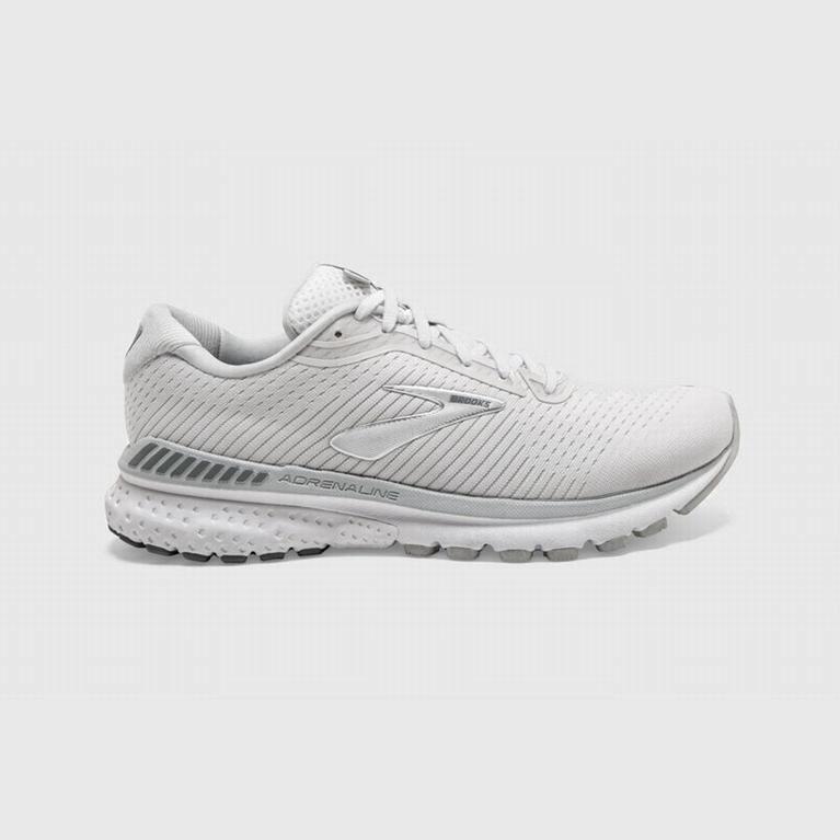 Brooks Adrenaline Gts 20 Womens Road Running Shoes Ireland White/Silver/Grey (PBUN-60891)